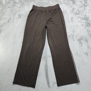 Chico's Zenergy Pants Womens 2 L/12 Brown High Rise Pull On Wide Leg Activewear